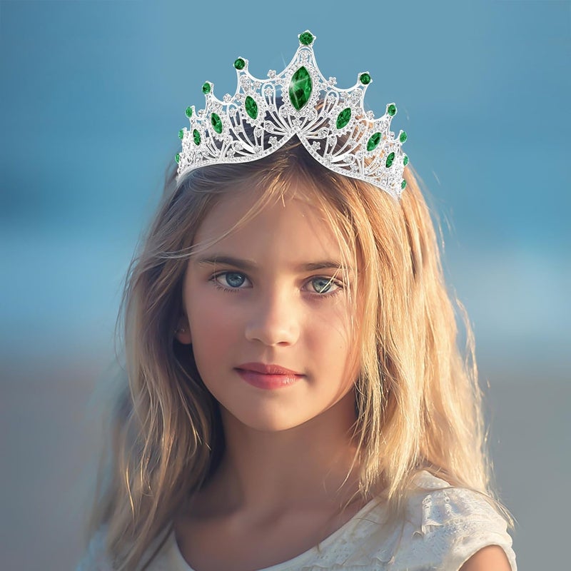TAROSE Crowns for Women, Queen Crystal Gold Silver Tiaras with White Rhinestone and Combs, Goddess Crown for Wedding Bride Birthday Princess Bridal Shower Hair Accessories for Women - Image 4